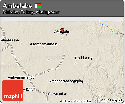 Shaded Relief 3D Map of Ambalabe