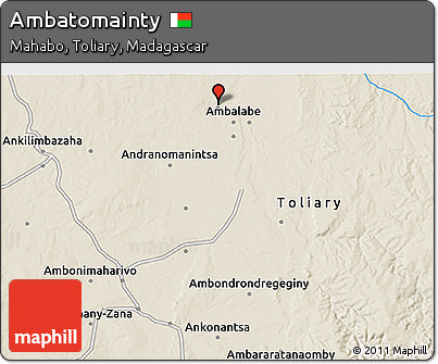 Shaded Relief 3D Map of Ambatomainty