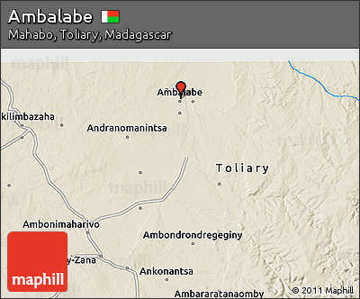 Shaded Relief 3D Map of Ambalabe