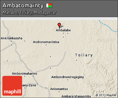 Shaded Relief 3D Map of Ambatomainty