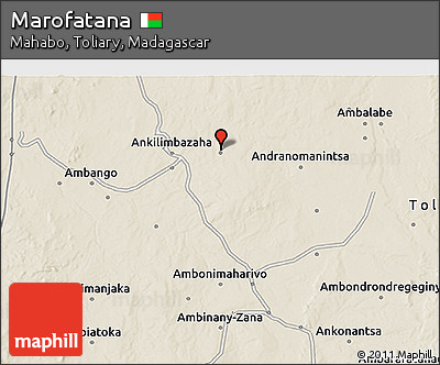 Shaded Relief 3D Map of Marofatana