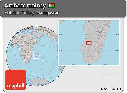Gray Location Map of Ambatomainty
