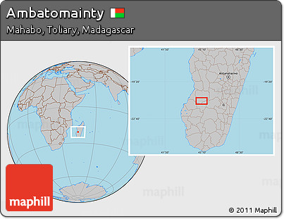 Gray Location Map of Ambatomainty