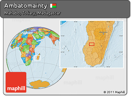 Political Location Map of Ambatomainty