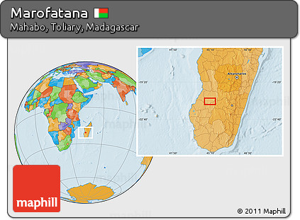Political Location Map of Marofatana