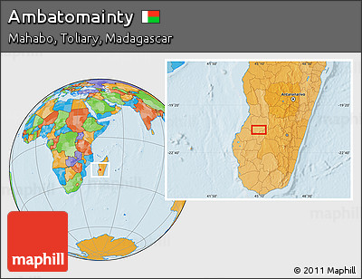 Political Location Map of Ambatomainty