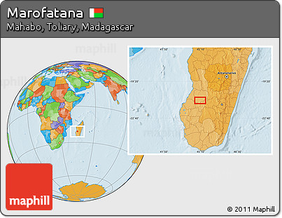 Political Location Map of Marofatana