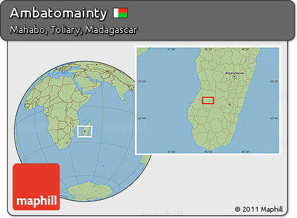 Savanna Style Location Map of Ambatomainty
