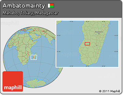 Savanna Style Location Map of Ambatomainty