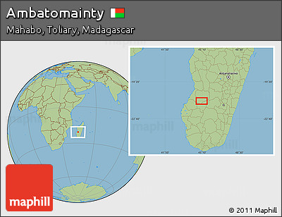 Savanna Style Location Map of Ambatomainty