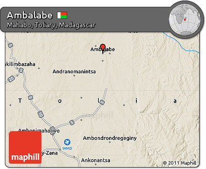 Shaded Relief Map of Ambalabe