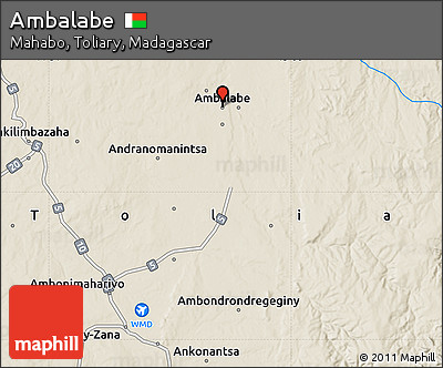Shaded Relief Map of Ambalabe
