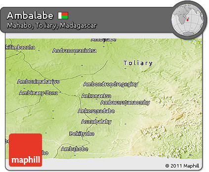 Physical Panoramic Map of Ambalabe