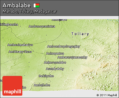 Physical Panoramic Map of Ambalabe