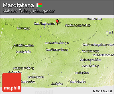 Physical Panoramic Map of Marofatana