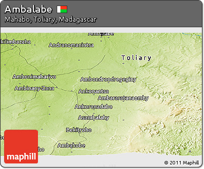 Physical Panoramic Map of Ambalabe