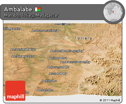 Satellite Panoramic Map of Ambalabe