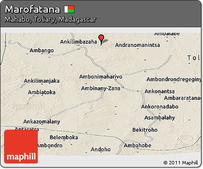 Shaded Relief Panoramic Map of Marofatana