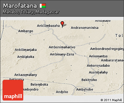 Shaded Relief Panoramic Map of Marofatana
