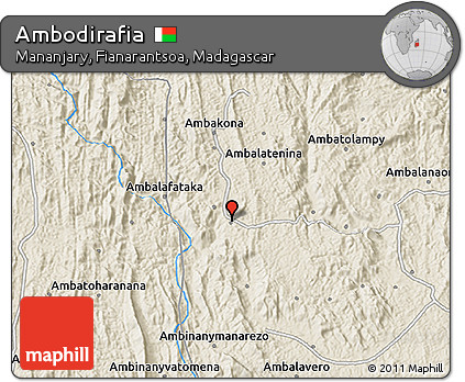 Shaded Relief 3D Map of Ambodirafia