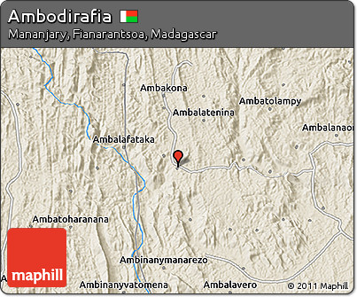 Shaded Relief 3D Map of Ambodirafia