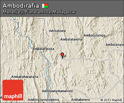 Shaded Relief 3D Map of Ambodirafia
