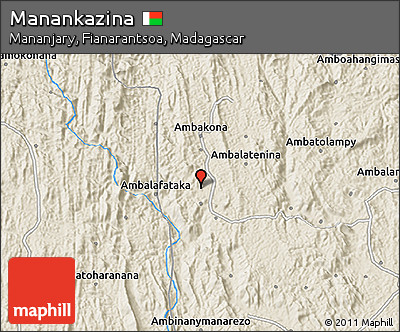 Shaded Relief 3D Map of Manankazina