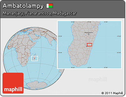 Gray Location Map of Ambatolampy