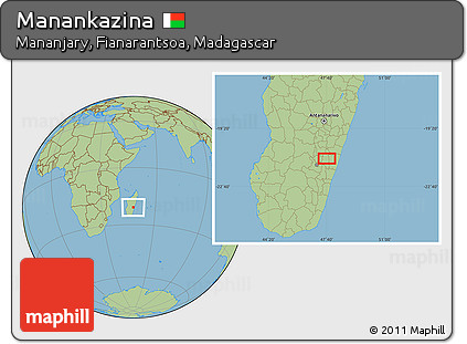 Savanna Style Location Map of Manankazina