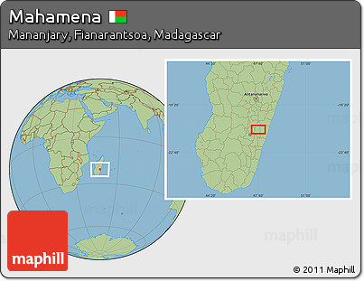 Savanna Style Location Map of Mahamena