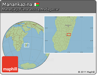 Savanna Style Location Map of Manankazina