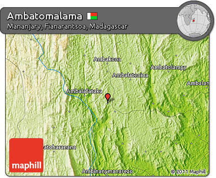 Physical Map of Ambatomalama