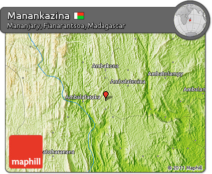 Physical Map of Manankazina