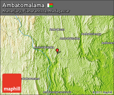 Physical Map of Ambatomalama