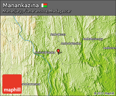 Physical Map of Manankazina