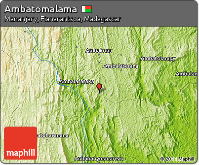 Physical Map of Ambatomalama