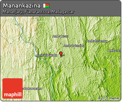 Physical Map of Manankazina