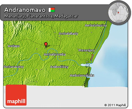 Physical 3D Map of Andranomavo