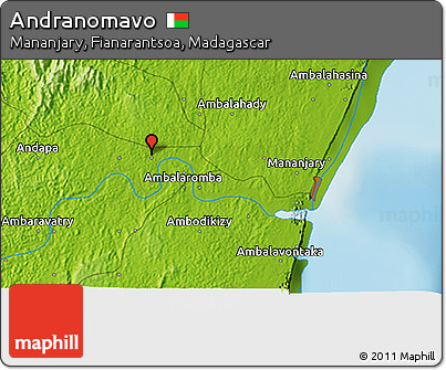 Physical 3D Map of Andranomavo