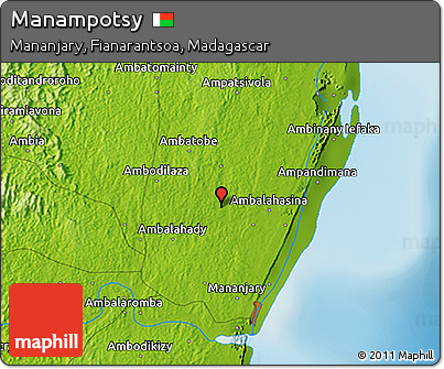 Physical 3D Map of Manampotsy