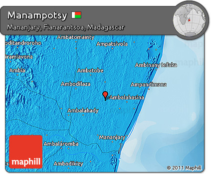 Political 3D Map of Manampotsy
