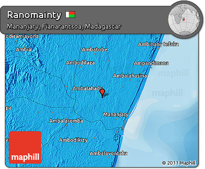 Political 3D Map of Ranomainty