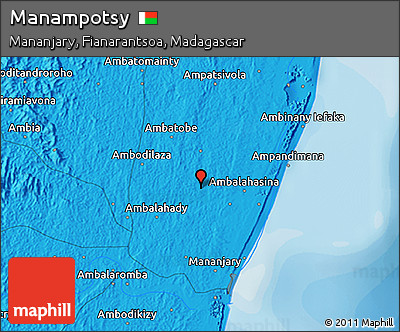 Political 3D Map of Manampotsy