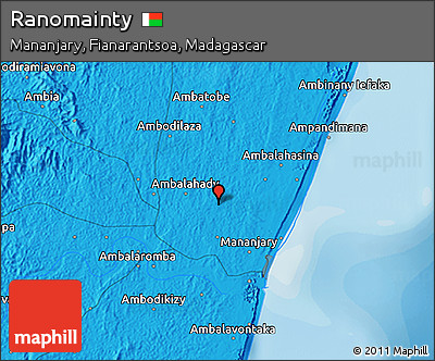 Political 3D Map of Ranomainty