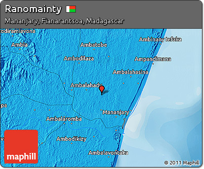 Political 3D Map of Ranomainty