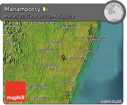 Satellite 3D Map of Manampotsy