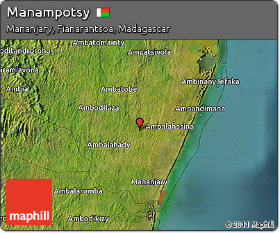 Satellite 3D Map of Manampotsy