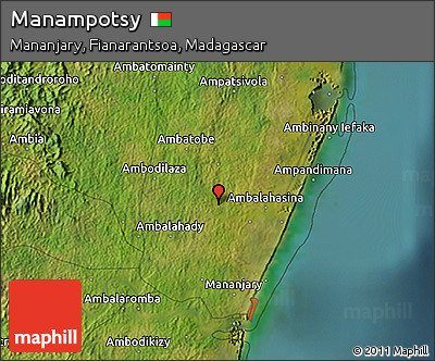 Satellite 3D Map of Manampotsy