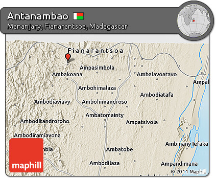 Shaded Relief 3D Map of Antanambao