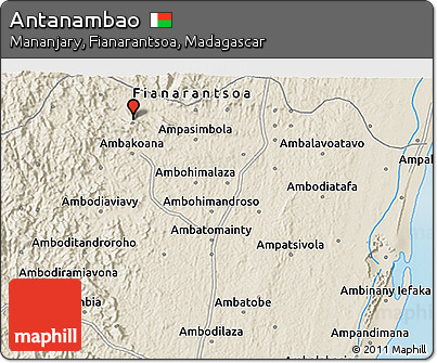 Shaded Relief 3D Map of Antanambao